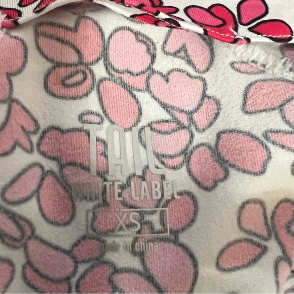 Tail White Label Hearts Pullover Pink and White Long Sleeve Top Size XS - Picture 7 of 12